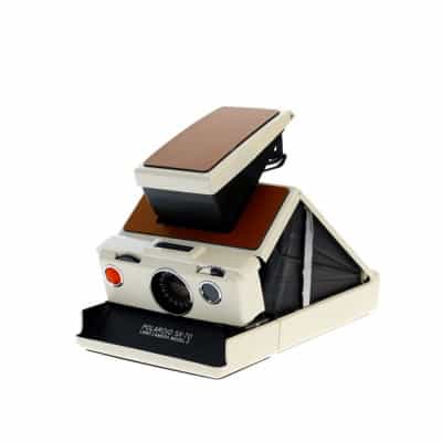 Polaroid SX-70 Land Camera Model 2, Ivory/Tan - Vintage Restored