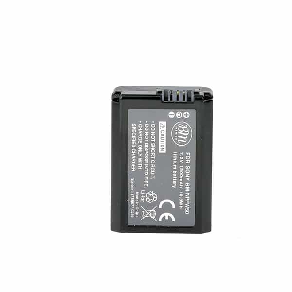 BM Premium Battery NP-FW50 for Sony a7, a7R, a9, a7S, a6000 (7.2V 1500mAh)  at KEH Camera