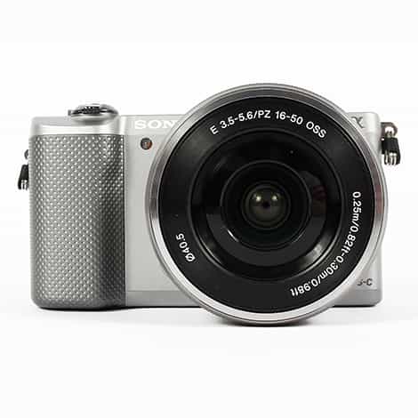 Sony a5000 Mirrorless Camera, Silver {20.1MP} with 16-50mm f/3.5