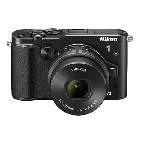Nikon 1 V3 Digital Camera, Black {18.4MP} with 10-30mm f/3.5-5.6 PD-Zoom VR Lens at KEH Camera