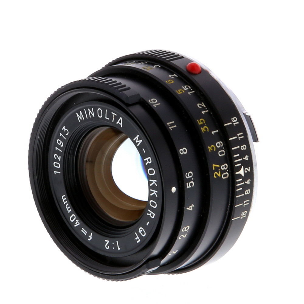 Minolta 40mm f/2 M-Rokkor Lens for Leica M-Mount, Black {40.5} - BGN
