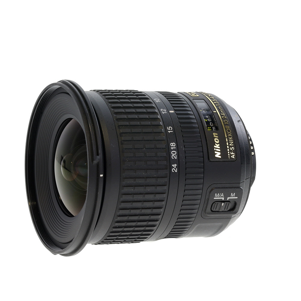 Nikon AF-S DX Nikkor 12-24mm f/4 G ED IF Autofocus APS-C Lens, Black {77} -  With Case, Caps and Hood - LN-