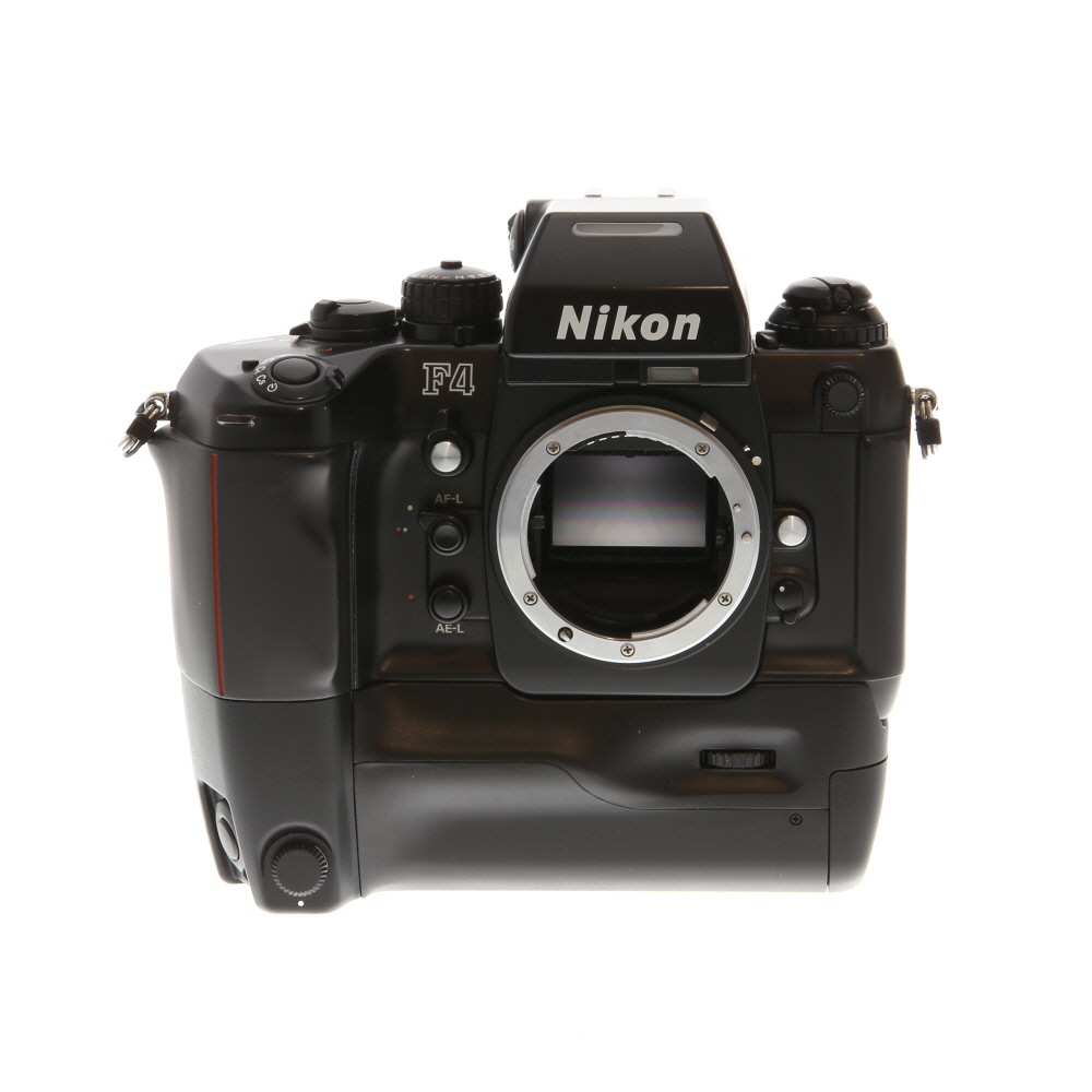 Nikon F4S (F4 with MB-21 High Speed Battery Pack) 35mm Camera Body (Uses 6x  AA, or 6x NiCd) - LCD Display Bleed; With MF-23 Multi Control Back - EX