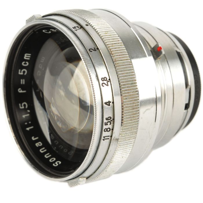 Zeiss 50mm (5CM) F/1.5 Sonnar Jena Chrome Lens for Contax Rangefinder