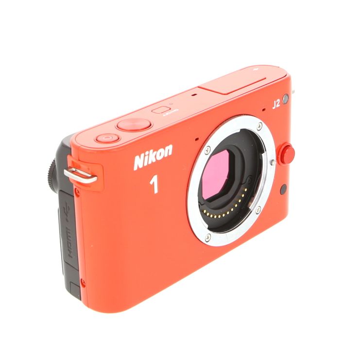 Nikon 1 J2 Mirrorless Digital Camera, Orange {10.1MP} with 10-30mm F/3.