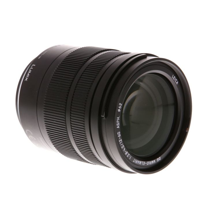 Panasonic Leica Lumix 12-60mm f/2.8-4 DG Vario-Elmarit Asph. Power O.I.S.  Autofocus Lens for MFT (Micro Four Thirds), Black {62} - With Caps, Case,  