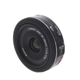 Canon 40mm f/2.8 STM Pancake EF-Mount Lens, Black {52} at KEH