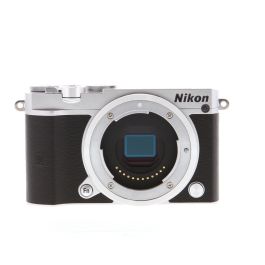 Nikon 1 J5 Mirrorless Camera Body, Silver with Black Leather {20.8 